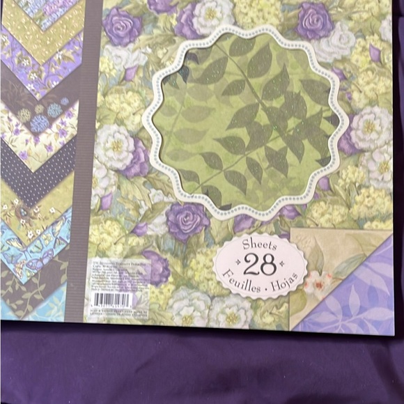 K&Company Floral Scrap Booking Bundle- Botanical/Green and Purple - Picture 2 of 6